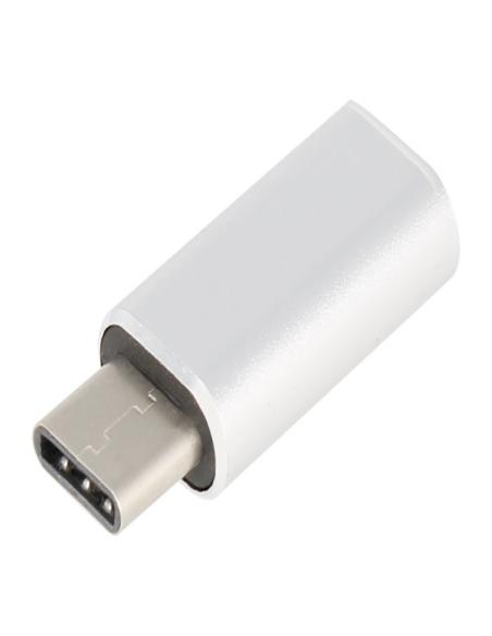 ADAPTADOR H-M LIGHTNING A USB-C PLATA CON519