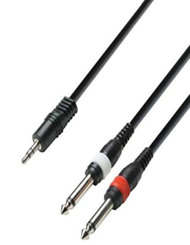 CONEXION 2 JACK 6.3MM A JACK 3.5ST M 3m JC93