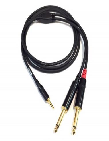 CONEXION 2 JACK 6.3MM A JACK 3.5ST 2m JC92