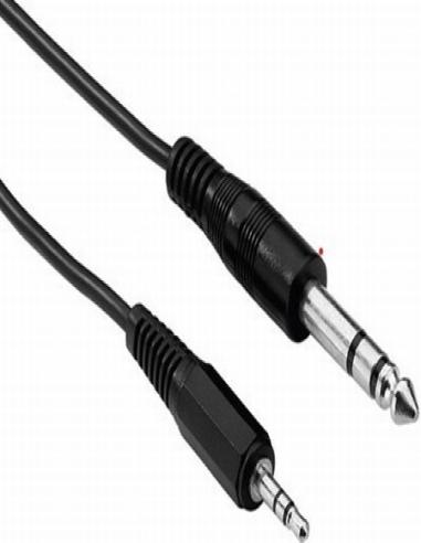 CONEX. 2 JACK 6.3MM A JACK 3.5 ST.M. 1m. JC91