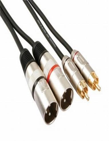 CONEXION 2XLR MACHO 2RCA MACHO 2m JC742