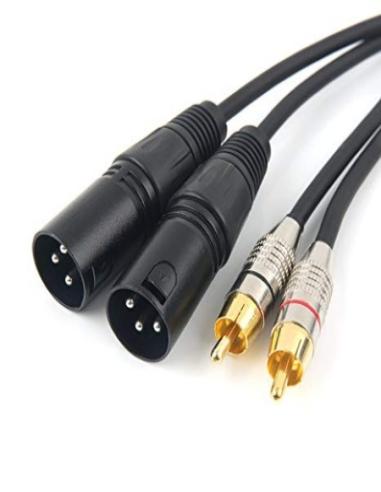 CONEXION 2 XLR M A 2 RCA M 1M JC741