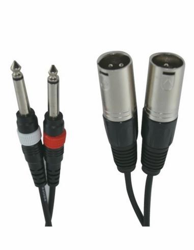 CONEXION 2 XLR M A 2 JACK 6.3 M 1M MJ761