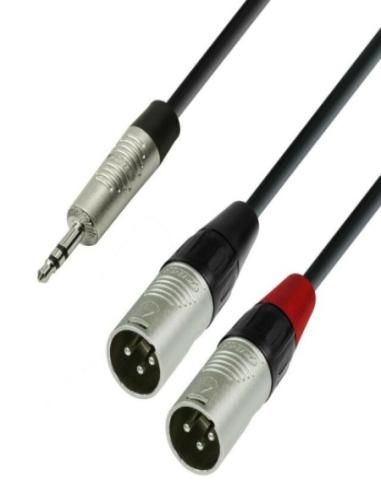 CONEXION JACK 3.5ST M A 2 XLR M 2M JC6402