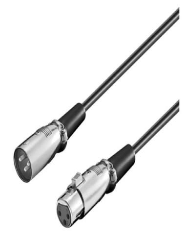 CONEXION AUDIO XLR CANON 3 PIN M-H 2m WIR355