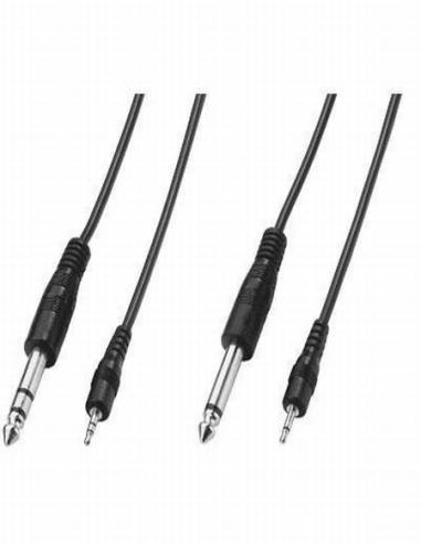 CONEXION JACK 6.3 M.M A JACK 3.5ST.M 2m JC032