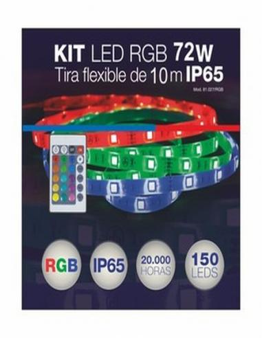 KIT TIRA LED 24VDC 10M 72W 81027/RGB